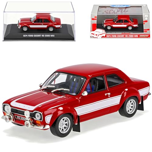 alles-meine.de GmbH Ford Escort RS 2000 MKI Coupe Rot 1967-1974 1/43 Greenlight Modell Auto mit individiuellem Wunschkennzeichen von alles-meine.de GmbH