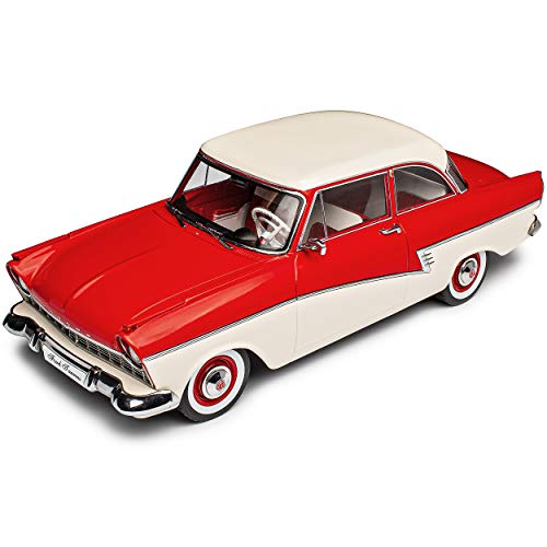 alles-meine.de GmbH Ford Taunus 17M P2 Barocktaunus Rot Weiss Beige 1957-1960 1/18 KK-Scale Modell Auto mit individiuellem Wunschkennzeichen von alles-meine.de GmbH