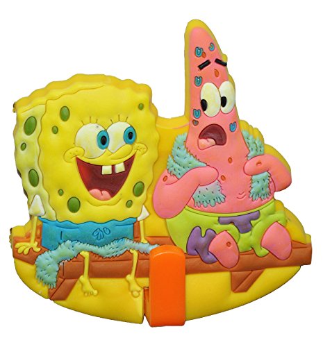 alles-meine.de GmbH Garderobenhaken - Spongebob Schwammkopf - für Kinder Haken Kinderzimmer - Wandhaken Garderobe Kleiderhaken zum Kleben ODER Aufhängen/Badhaken/Handtuchhake von alles-meine.de GmbH