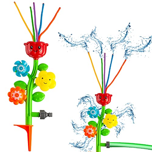 Garten Wasserblume - mit Wackelschläuchen - 360 Grad - Spritzblume - Wasserspielzeug für den Wasserschlauch - Sprinkler Blüte Blumen - Wasserspiel Gartenspiel.. von alles-meine.de GmbH