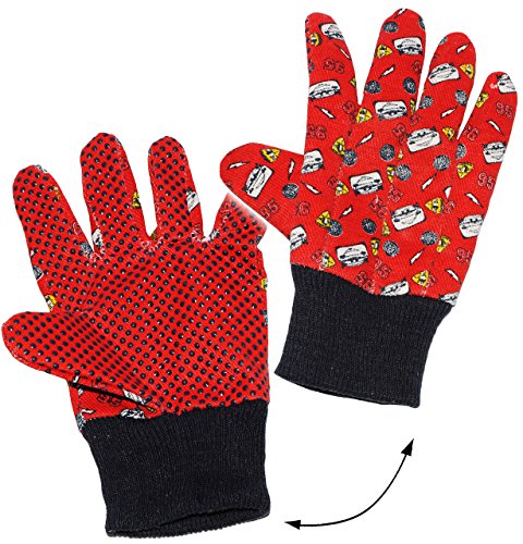 alles-meine.de GmbH Gartenhandschuhe - Cars - Auto Lightning McQueen - für Kinder - 5 bis 8 Jahre - 100% Baumwolle - Stoffhandschuhe - Gartenhandschuh mit Noppen/Gartenger.. von alles-meine.de GmbH