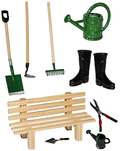 alles-meine.de GmbH Gummistiefel - 1 Paar - Maßstab 1:12 - Miniatur - für Puppenstube - Schwarze Schuhe Diorama - Regenbekleidung - Zubehör - Stiefel Gartendeko - Regenstiefel - .. von alles-meine.de GmbH