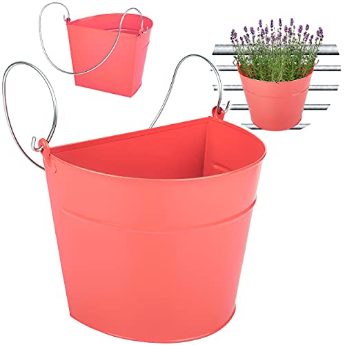 alles-meine.de GmbH Hänge - Topf/Blumentopf/Hängetopf Farbwahl Ø 22 cm - Metall - rosa/lachs/pink - HALB RUND - Hängend/mit Haken & Halterung - Aufhängen - groß - m.. alles-meine.de GmbH Hänge - Topf/Blumentopf/Hängetopf Farbwahl Ø 22 cm - Metall - rosa/lachs/pink - HALB RUND - Hängend/mit Haken & Halterung - Aufhängen - groß - m.. von alles-meine.de GmbH