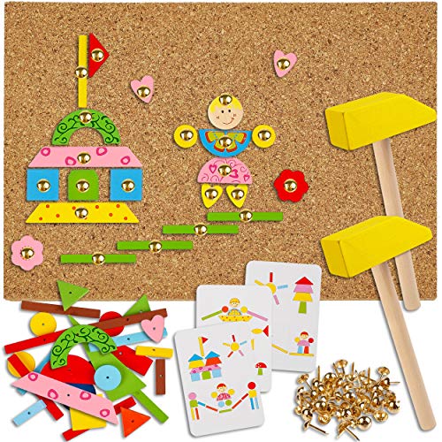 alles-meine.de GmbH Hammerspiel - 235 Teile bunter Motiv-Mix/für Kinder - Klopfspiel Nagelspiel - Hämmerchenspiel - Holz bunt Nagel Hammer - Hämmerchen mit Korkplatte & Vorla.. alles-meine.de GmbH Hammerspiel - 235 Teile bunter Motiv-Mix/für Kinder - Klopfspiel Nagelspiel - Hämmerchenspiel - Holz bunt Nagel Hammer - Hämmerchen mit Korkplatte & Vorla.. von alles-meine.de GmbH