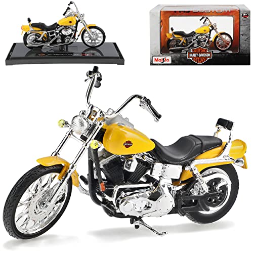 alles-meine.de GmbH Harley Davidson 2001 FXDWG Dyna Wide Glide Gelb 1/18 Modell Motorrad von alles-meine.de GmbH