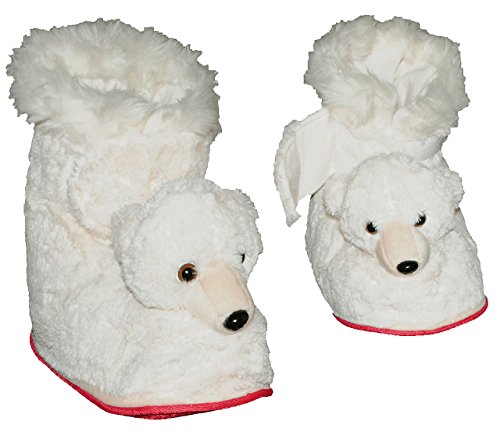alles-meine.de GmbH Hausschuh Eisbär - SUPERWARM - Gr. 31-32 - 33-34 - 35 - gefütterter Plüschhausschuh/Boots/Hüttenstiefel/Hausstiefel Stiefel warm Tier Tiere/für Ki.. von alles-meine.de GmbH