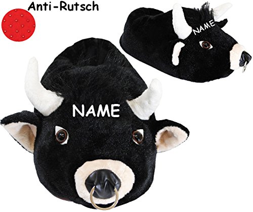 alles-meine.de GmbH Hausschuhe/Pantoffel - Bulle - Stier - incl. Name - Größe Gr. 43-44 - 45-46 - 47-48__ schön warm__ Plüschhausschuh/Tier - Tiere - für Kinder &.. alles-meine.de GmbH Hausschuhe/Pantoffel - Bulle - Stier - incl. Name - Größe Gr. 43-44 - 45-46 - 47-48__ schön warm__ Plüschhausschuh/Tier - Tiere - für Kinder &.. von alles-meine.de GmbH