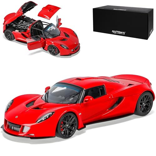 alles-meine.de GmbH Hennessey Venom GT Spyder Karbon Rot Basis Lotus Elise 75403 1/18 AutoArt Modell Auto mit individiuellem Wunschkennzeichen von alles-meine.de GmbH