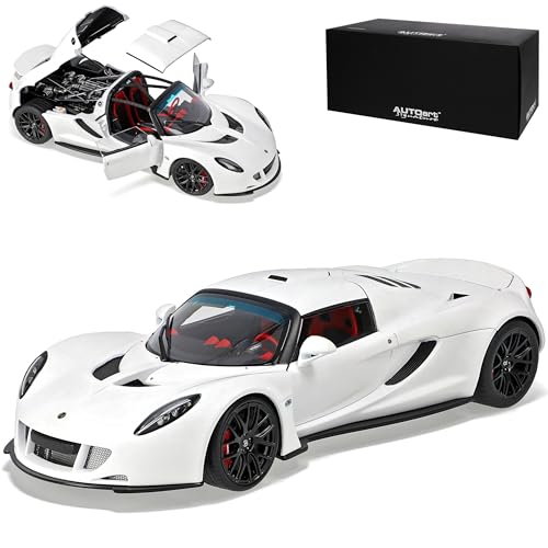 alles-meine.de GmbH Hennessey Venom GT Spyder Karbon Weiss Basis Lotus Elise 75404 1/18 AutoArt Modell Auto mit individiuellem Wunschkennzeichen von alles-meine.de GmbH