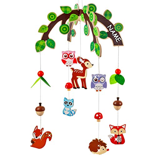 alles-meine.de GmbH Holzmobile Motivwahl Tiere im Wald & Eulen - inkl. Name Unruhe aus Holz - Spielzeug Windspiel/Tiere Baby Mobile - Windspiel - Traumfänger - Babymobile.. alles-meine.de GmbH Holzmobile Motivwahl Tiere im Wald & Eulen - inkl. Name Unruhe aus Holz - Spielzeug Windspiel/Tiere Baby Mobile - Windspiel - Traumfänger - Babymobile.. von alles-meine.de GmbH