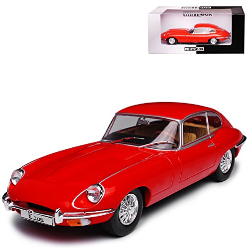 alles-meine.de GmbH Jaguar E-Type Coupe Rot 1961-1974 1/24 Whitebox Modell Auto mit individiuellem Wunschkennzeichen von alles-meine.de GmbH