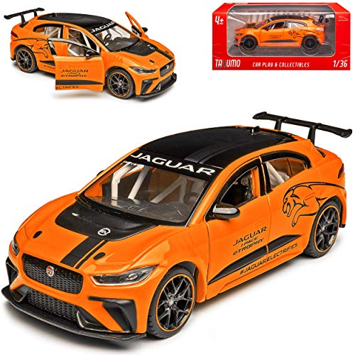 alles-meine.de GmbH Jaguar I-Pace E-Trophy Orange Ab 2018 1/36 Tayumo Modell Auto mit individiuellem Wunschkennzeichen von alles-meine.de GmbH