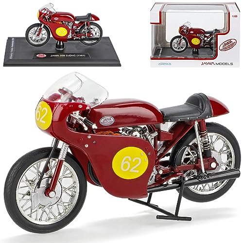 alles-meine.de GmbH Jawa 350 2X OHC 1961 Stastny Nr 62 Grand Prix Deutschland Hockenheim 1961 1/18 Abrex Modell Motorrad mit individiuellem Wunschkennzeichen von alles-meine.de GmbH