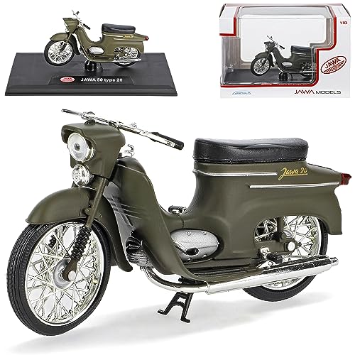 alles-meine.de GmbH Jawa 50 Type 20 Matt Grün 1967 1/18 Abrex Modell Motorrad mit individiuellem Wunschkennzeichen von alles-meine.de GmbH