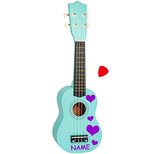 alles-meine.de GmbH Kinder - Gitarre/Ukulele - aus Holz - Motiv & Farbwahl - türkis blau & Herzen lila - violett - inkl. Name - hochwertige Konzertgitarre - 55 cm - Klassik - a.. alles-meine.de GmbH Kinder - Gitarre/Ukulele - aus Holz - Motiv & Farbwahl - türkis blau & Herzen lila - violett - inkl. Name - hochwertige Konzertgitarre - 55 cm - Klassik - a.. von alles-meine.de GmbH