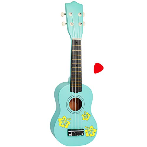 alles-meine.de GmbH Kinder - Gitarre/Ukulele - aus Holz - Motiv & Farbwahl - türkis blau & gelbe Blumen & Blüten - hochwertige Konzertgitarre - 55 cm - Klassik - akustische - K.. alles-meine.de GmbH Kinder - Gitarre/Ukulele - aus Holz - Motiv & Farbwahl - türkis blau & gelbe Blumen & Blüten - hochwertige Konzertgitarre - 55 cm - Klassik - akustische - K.. von alles-meine.de GmbH