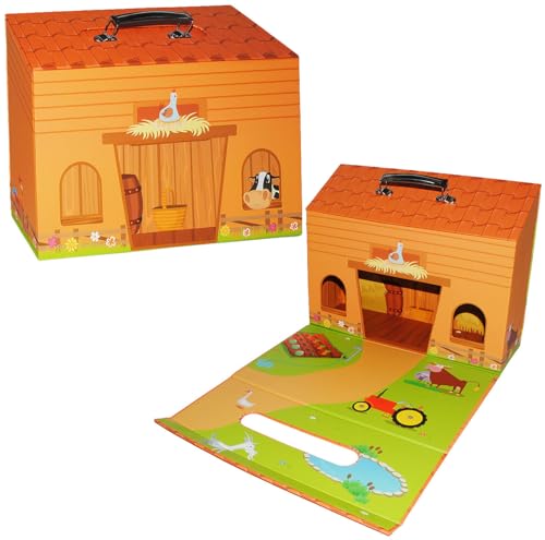alles-meine.de GmbH Kinderkoffer - Bauernhof/Stall - zum Spielen - Pappkoffer - Puppenkoffer Koffer Kinder - Pappe Karton - Spielekoffer - groß - ideal für Spielzeug und al.. alles-meine.de GmbH Kinderkoffer - Bauernhof/Stall - zum Spielen - Pappkoffer - Puppenkoffer Koffer Kinder - Pappe Karton - Spielekoffer - groß - ideal für Spielzeug und al.. von alles-meine.de GmbH
