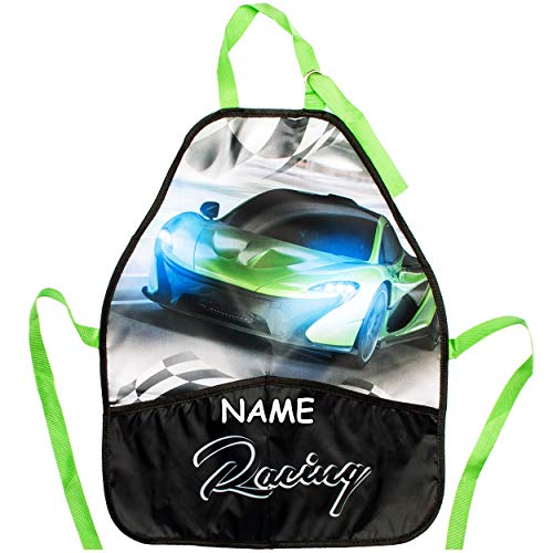 alles-meine.de GmbH Kinderschürze/Schürze - Auto - Sportwagen/Rennwagen - inkl. Name - größenverstellbar - mit 2 Taschen - mitwachsend - universal/beschichtet & wasserdicht.. von alles-meine.de GmbH