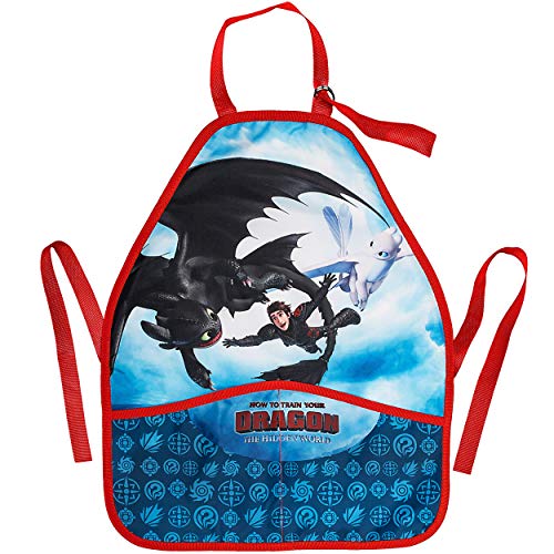 alles-meine.de GmbH Kinderschürze/Schürze - Dragons - Drachenzähmen leicht gemacht - größenverstellbar - mit 2 Taschen - mitwachsend - universal/beschichtet & wasserdicht - f.. von alles-meine.de GmbH