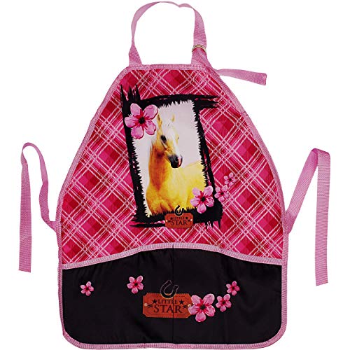 alles-meine.de GmbH Kinderschürze/Schürze - Pferd & Blumen - größenverstellbar - mit 2 Taschen - mitwachsend - universal/beschichtet & wasserdicht - für Mädchen - malen werke.. von alles-meine.de GmbH