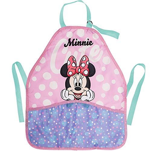 Kinderschürze/Schürze - Disney - Minnie Mouse - größenverstellbar - mit 2 Taschen - mitwachsend - universal/beschichtet & wasserdicht - für Mädchen Mädche.. von alles-meine.de GmbH