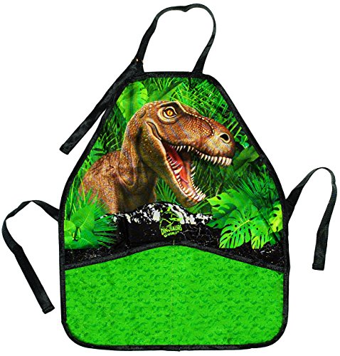 alles-meine.de GmbH Kinderschürze - Dinosaurier - Tyrannosaurus Rex - mitwachsend - größenverstellbar & mit 2 Taschen - universal Schürze/beschichtet & wasserdicht - für Ju.. von alles-meine.de GmbH