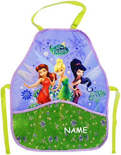 alles-meine.de GmbH Kinderschürze - Fairies/Tinkerbell - incl. Name - größenverstellbar & mit 2 Taschen - Schürze/beschichtet & wasserdicht - für Jungen & Mädchen - Kinde.. von alles-meine.de GmbH