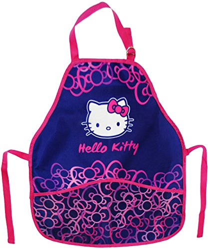 alles-meine.de GmbH Kinderschürze Hello Kitty - 5 bis 8 Jahre - mit 2 Taschen - Größenverstellbar Schürze für Mädchen - beschichtet abwaschbar - Kätzchen Kinder Katzen von alles-meine.de GmbH