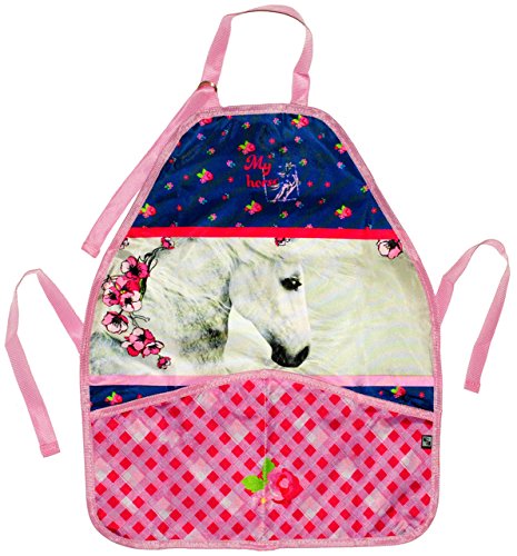 alles-meine.de GmbH Kinderschürze Pferde mit 2 Taschen - Größenverstellbar Schürze Pferd lila Stute Mädchen beschichtet von alles-meine.de GmbH