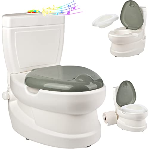 alles-meine.de GmbH Kindertoilette/Töpfchen Spülgeräusch + Licht weiß mit Wasserspülung Sound - Nachttopf/Babytopf - mit Deckel - weiß - Musik - Toilettentrainer - Baby.. von alles-meine.de GmbH