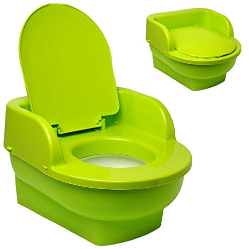 alles-meine.de GmbH Kindertoilette - Töpfchen/Nachttopf/Babytopf - mit Deckel - grün - apfelgrün - Bieco - groß - Reisetoilette - Babytöpfchen/Kindertopf/Lerntöpfchen - T.. von alles-meine.de GmbH