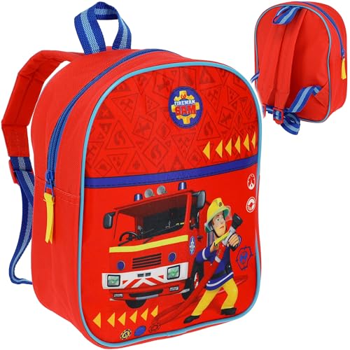 alles-meine.de GmbH Kleiner - Kinder Rucksack - Feuerwehrmann Sam - Tasche - 29 cm - wasserfest & beschichtet - Kinderrucksack - 1 Fach - groß Kind - Jungen Mädchen - Kindergarte.. von alles-meine.de GmbH