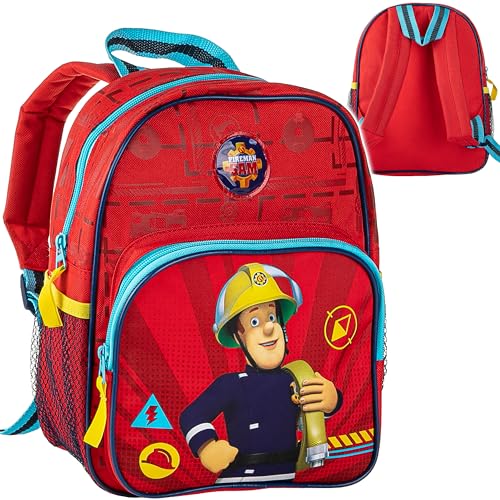 alles-meine.de GmbH Kleiner - Kinder Rucksack - Feuerwehrmann Sam - Tasche - wasserfest & beschichtet - Kinderrucksack - 2 Fächer - groß Kind - Jungen Mädchen - Kindergartentasch.. von alles-meine.de GmbH