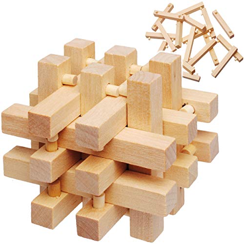 alles-meine.de GmbH Knobelspiel & Logikspiel - Geduldspiel - aus Holz - 3D Holzpuzzle - Knobelwürfel - Gedächtnisspiel/Geschicklichkeitsspiel - Denkspiel - Würfel - Geduldsspie.. von alles-meine.de GmbH