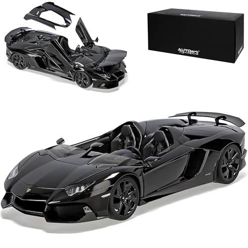 alles-meine.de GmbH Lamborgihini Aventador J Roadster Cabrio Schwarz Ab 2012 74676 1/18 AutoArt Modell Auto mit individiuellem Wunschkennzeichen von alles-meine.de GmbH