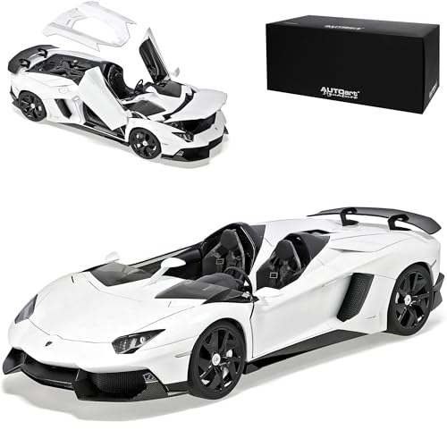 alles-meine.de GmbH Lamborgihini Aventador J Roadster Cabrio Weiss Ab 2012 74674 1/18 AutoArt Modell Auto mit individiuellem Wunschkennzeichen von alles-meine.de GmbH