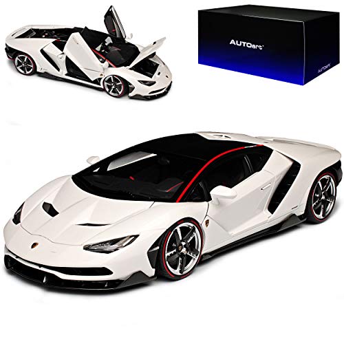 alles-meine.de GmbH Lamborgihini Centenario LP770-4 Coupe Weiss mit Schwarz 79111 1/18 AutoArt Modell Auto mit individiuellem Wunschkennzeichen von alles-meine.de GmbH