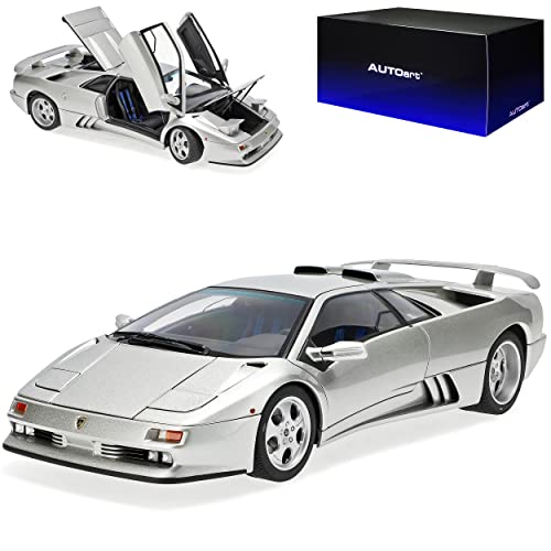 alles-meine.de GmbH Lamborgihini Diablo SE30 Jota Silber 1990-2001 79143 1/18 AutoArt Modell Auto mit individiuellem Wunschkennzeichen von alles-meine.de GmbH