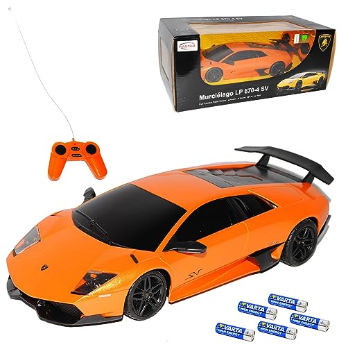alles-meine.de GmbH Lamborgihini Murcielago LP670-4 SV Coupe Orange 2001-2010 RC Funkauto - sofort startklar - mit Batterien 1/24 Modell Auto von alles-meine.de GmbH