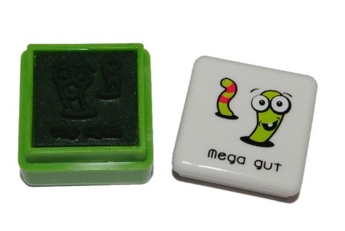alles-meine.de GmbH Lehrerstempel mit Stempelkissen Mega Gut grün Wurm Günther der Bücherwurm Stempel selbstfärbend alles-meine.de GmbH Lehrerstempel mit Stempelkissen Mega Gut grün Wurm Günther der Bücherwurm Stempel selbstfärbend von alles-meine.de GmbH