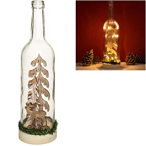 alles-meine.de GmbH Lichter Deko Verschiedene Artikel & Motive frei wählbar LICHT Dekoflasche - 5 Stück LED Weihnachten & Winter Hirsch - 30 cm - Flasche - Weihnachtsflas.. von alles-meine.de GmbH