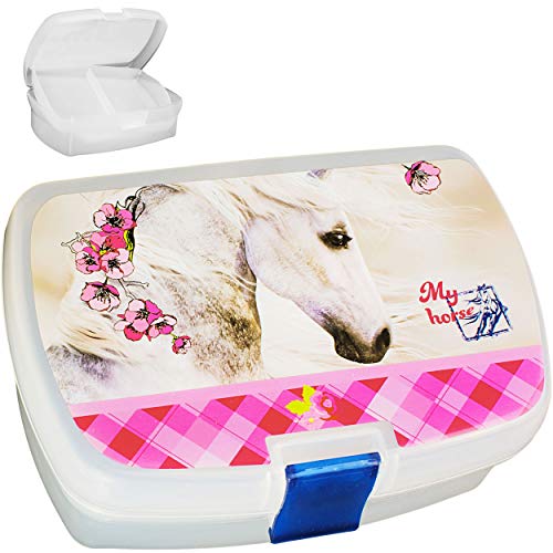 alles-meine.de GmbH Lunchbox/Brotdose - Pferd & Blumen - BPA frei - mit Einsatz/herausnehmbaren Fach - Brotbüchse Küche Essen - Mädchen Pferde/Tiere Haustier rosa pink .. alles-meine.de GmbH Lunchbox/Brotdose - Pferd & Blumen - BPA frei - mit Einsatz/herausnehmbaren Fach - Brotbüchse Küche Essen - Mädchen Pferde/Tiere Haustier rosa pink .. von alles-meine.de GmbH