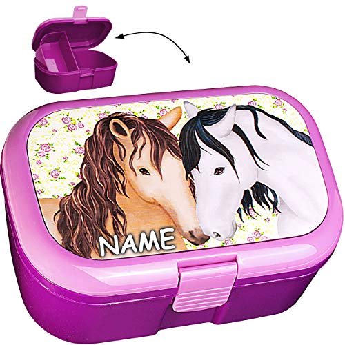 alles-meine.de GmbH Lunchbox/Brotdose - Pferde & Blumen - inkl. Name - BPA frei - mit extra Einsatz/herausnehmbaren Fach - Brotbüchse Küche Essen - für Mädchen Pferd - Ti.. alles-meine.de GmbH Lunchbox/Brotdose - Pferde & Blumen - inkl. Name - BPA frei - mit extra Einsatz/herausnehmbaren Fach - Brotbüchse Küche Essen - für Mädchen Pferd - Ti.. von alles-meine.de GmbH