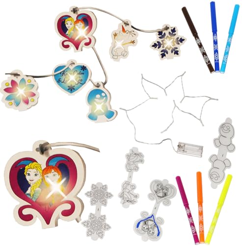 alles-meine.de GmbH Malset/Bastelset - Lichterkette LED - Disne. die Eiskönigin - Frozen - 6 Stifte - Malen & Gestalten - völlig unverfroren Prinzessin ELSA Anna Arendelle .. von alles-meine.de GmbH