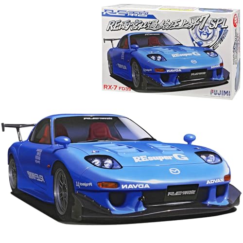 alles-meine.de GmbH Mazda RX-7 FD3S Blau Tuning 4. Generation 1991-2002 Kit Bausatz 1/24 Fujimi Modell Auto mit individiuellem Wunschkennzeichen von alles-meine.de GmbH