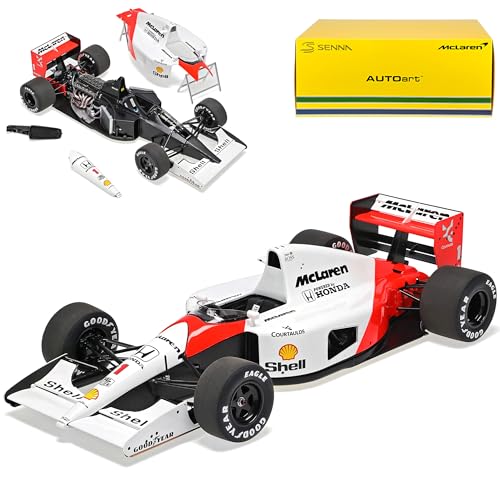 alles-meine.de GmbH McLaren Hond. MP4/6 Ayrton Senna 1991 GP Japan Formel 1 89140 1/18 AutoArt Modell Auto mit individiuellem Wunschkennzeichen von alles-meine.de GmbH