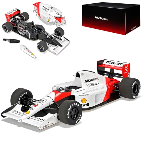 alles-meine.de GmbH McLaren Hond. MP4/6 Gerhard Berger 1991 GP Japan Mit Logo Formel 1 89151 1/18 AutoArt Modell Auto mit individiuellem Wunschkennzeichen von alles-meine.de GmbH