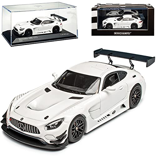 alles-meine.de GmbH Mercedes-B AMG GT3 Coupe Weiss Modell Ab 2014 Version 2017 1/43 Minichamps Modell Auto mit individiuellem Wunschkennzeichen von alles-meine.de GmbH