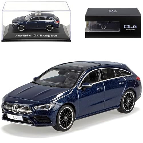 alles-meine.de GmbH Mercedes-B. CLA Shooting Brake Kombi X118 Denim Blau 2. Generation Ab 2019 1/43 Spark Modell Auto mit individiuellem Wunschkennzeichen von alles-meine.de GmbH