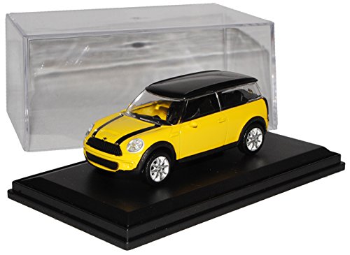 alles-meine.de GmbH Mini Cooper Clubman Kombi Gelb R55 Ab 2007 mit Sockel und Vitrine 1/43 Modellcarsonline Modell Auto von alles-meine.de GmbH